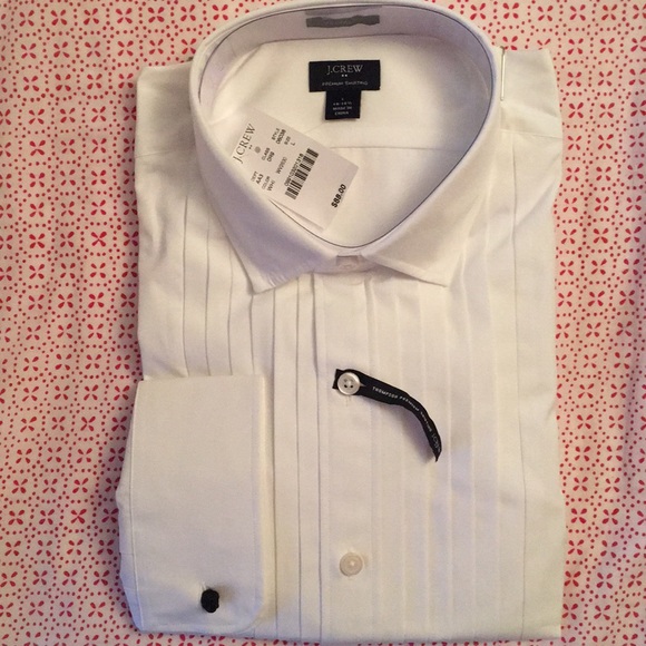 Jcrew Nwt Cotton Tuxedo Shirtl 